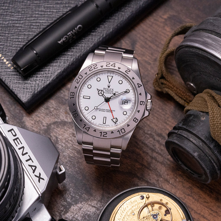 2004 Rolex Explorer II "Polar" White 16570 SEL Full Set