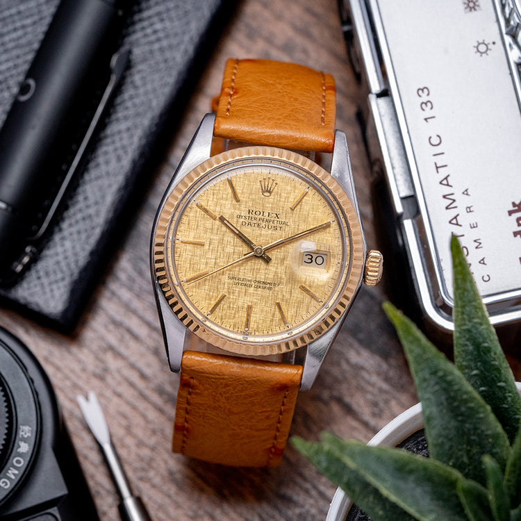 1985 Rolex Datejust 36mm Steel & Gold Linen Dial 16013