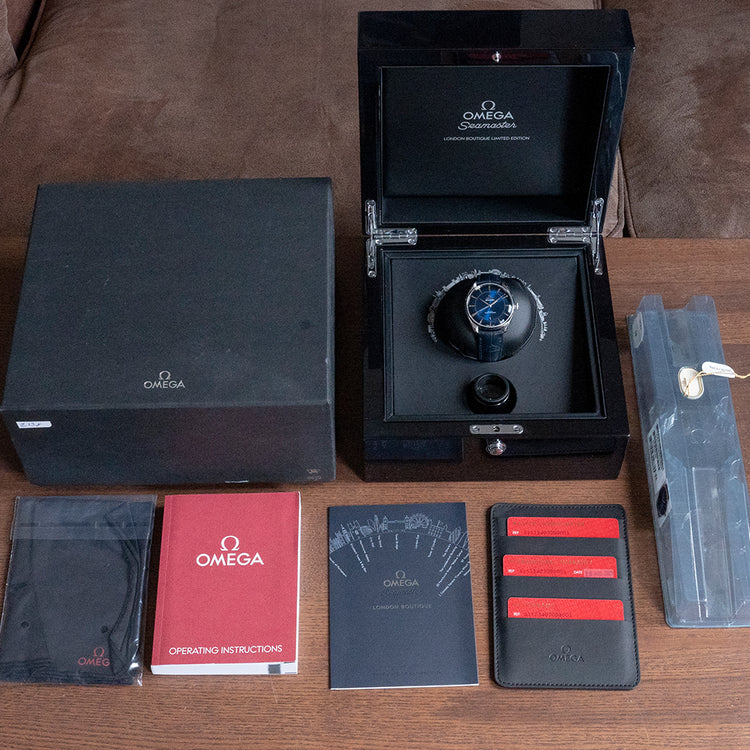2021 Omega Seamaster City Editions London Boutique Blue