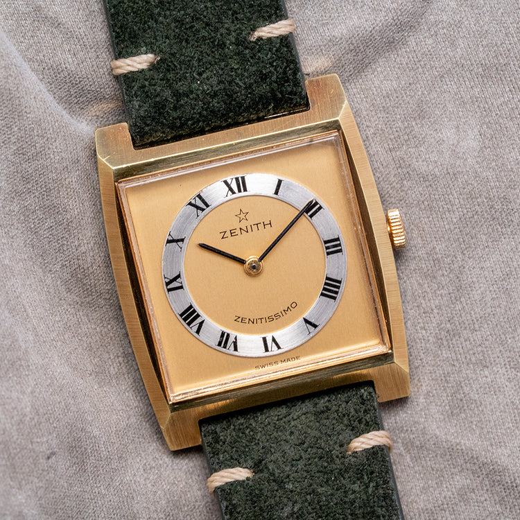 1960s Zenith Zenitissimo Gold Filled Square 27.5x33.5mm 4002 HU