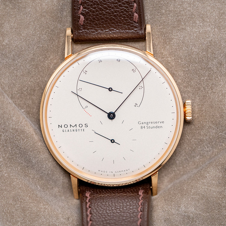 2017 Nomos Lambda 39 18ct Rose Gold Power Reserve 953