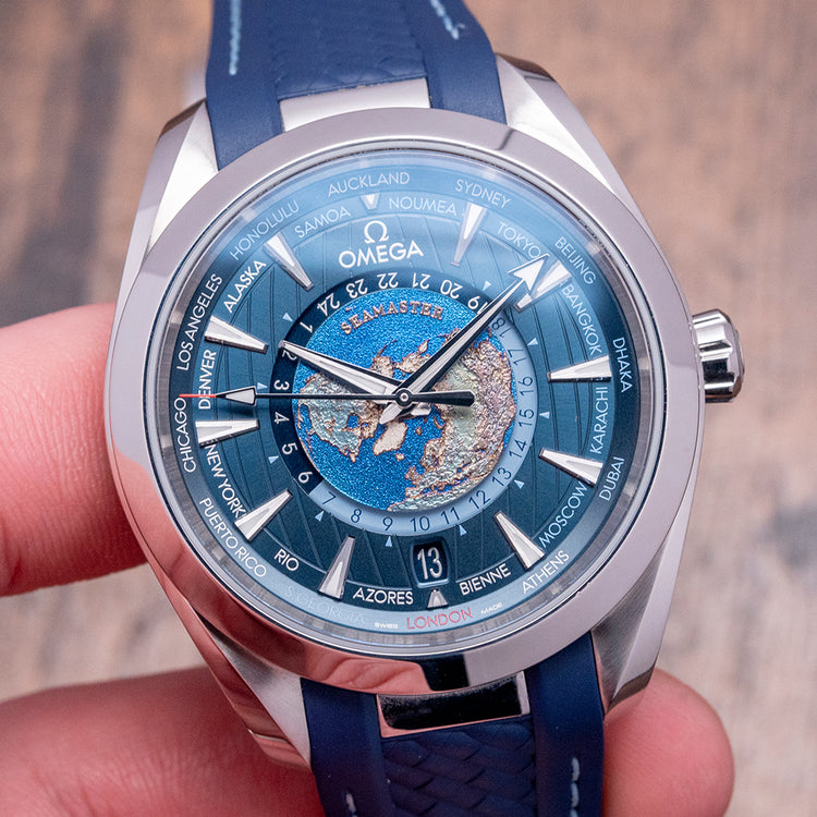 2024 Omega Aqua Terra 150M GMT Worldtimer 43mm 220.12.43.22.03.001