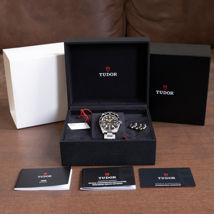 2023 Stickered Tudor Black Bay 54 Black 79000N on Bracelet