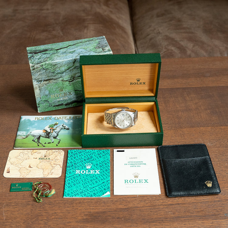 1990 Rolex Datejust 36mm on Jubilee 16220 Box & Papers