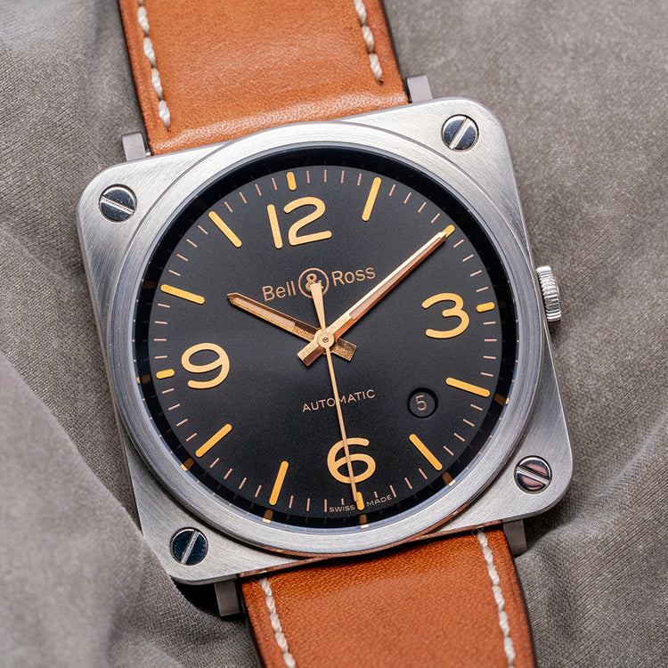 2018 Bell & Ross BR S-92 Golden Heritage BRS92-G-HE-ST 39mm