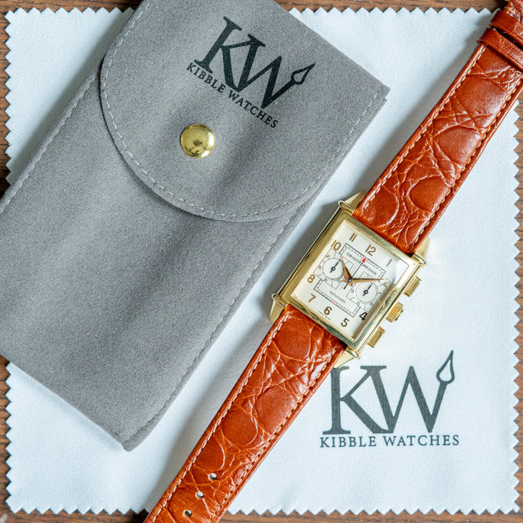 1990s Girard Perregaux Vintage 1945 Chronograph 18ct Gold 2599