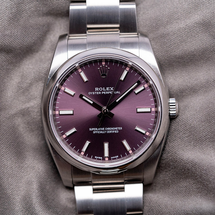 2016 Rolex Oyster Perpetual 34mm 'Red Grape' 114200