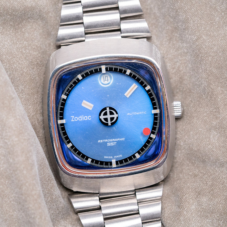 1970s Zodiac Astrographic SST "Mystery Dial" on Bracelet 35.5mm