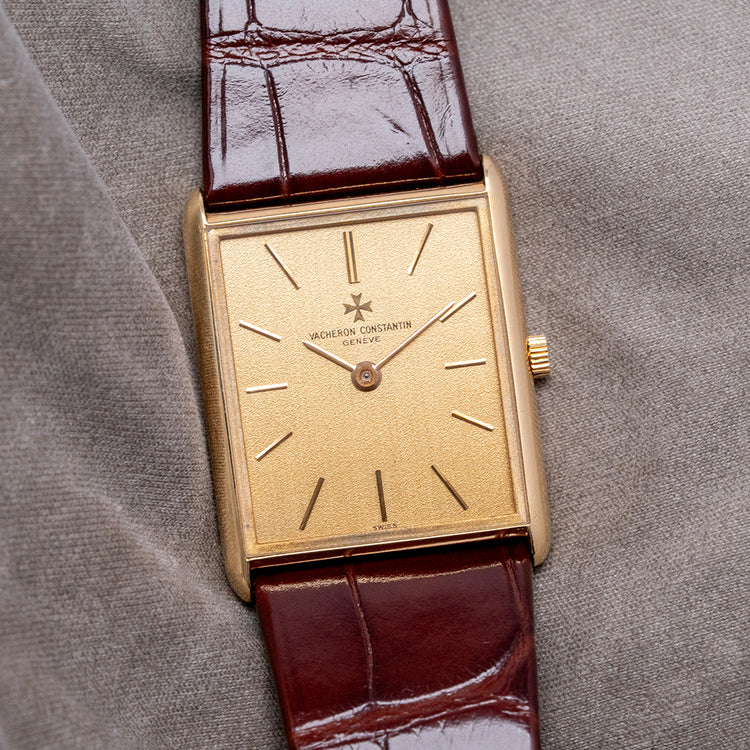 1970s Vacheron Constantin 'Tank' 18ct Gold 33201 23x28mm