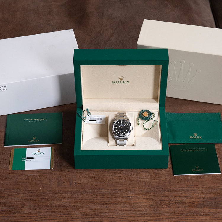 2019 Rolex Explorer 1 39mm 214270 Box & Papers