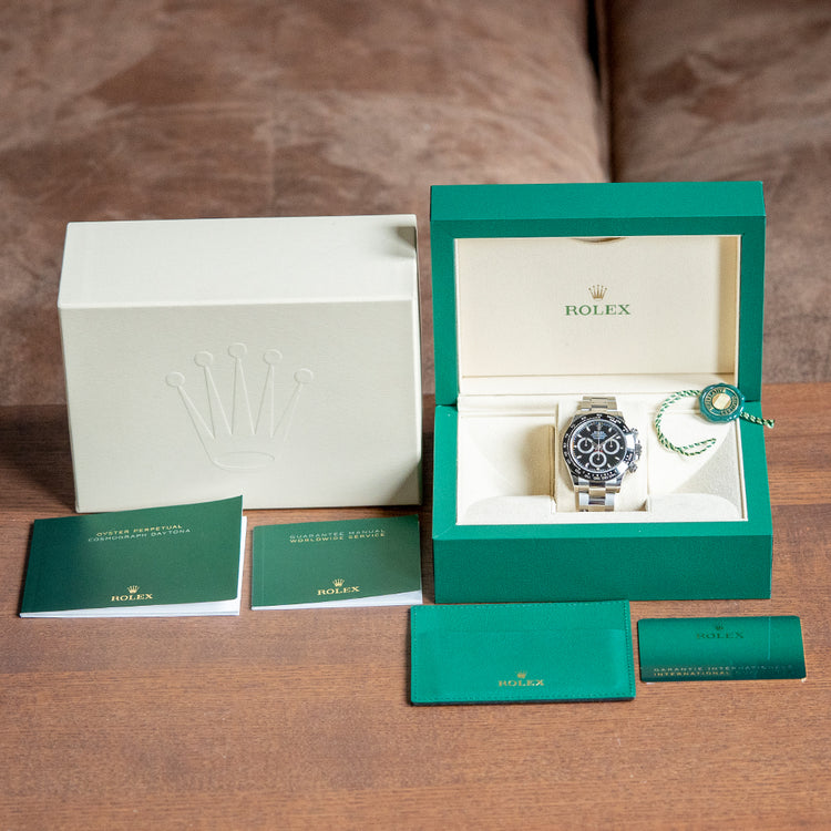 Partially-Stickered 2023 Rolex Daytona Black Dial Discontinued 116500LN