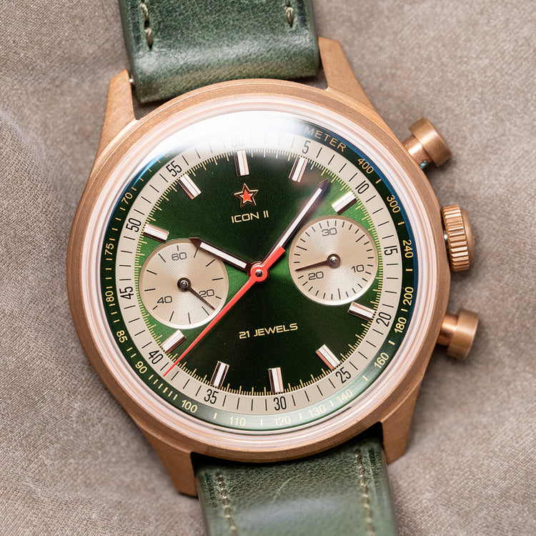 2025 Seagull 1963 Icon II Bronze / Green Dial No. 0002 40mm