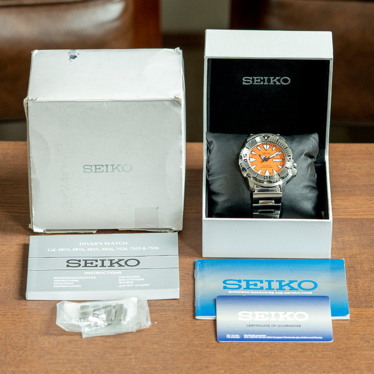 2014 Seiko Orange Monster 2nd Gen Auto SRP309 on Bracelet