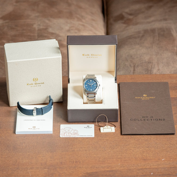2020 Emile Chouriet Ice Cliff 40mm Blue Automatic