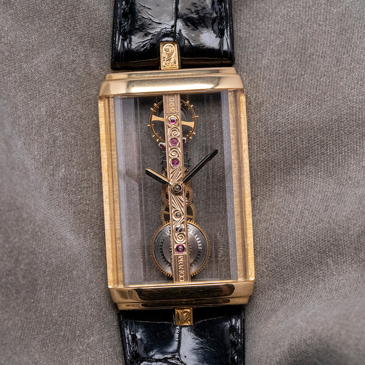 1988 Corum Golden Bridge 18ct Gold Mid-Size 20mm 13.150.56