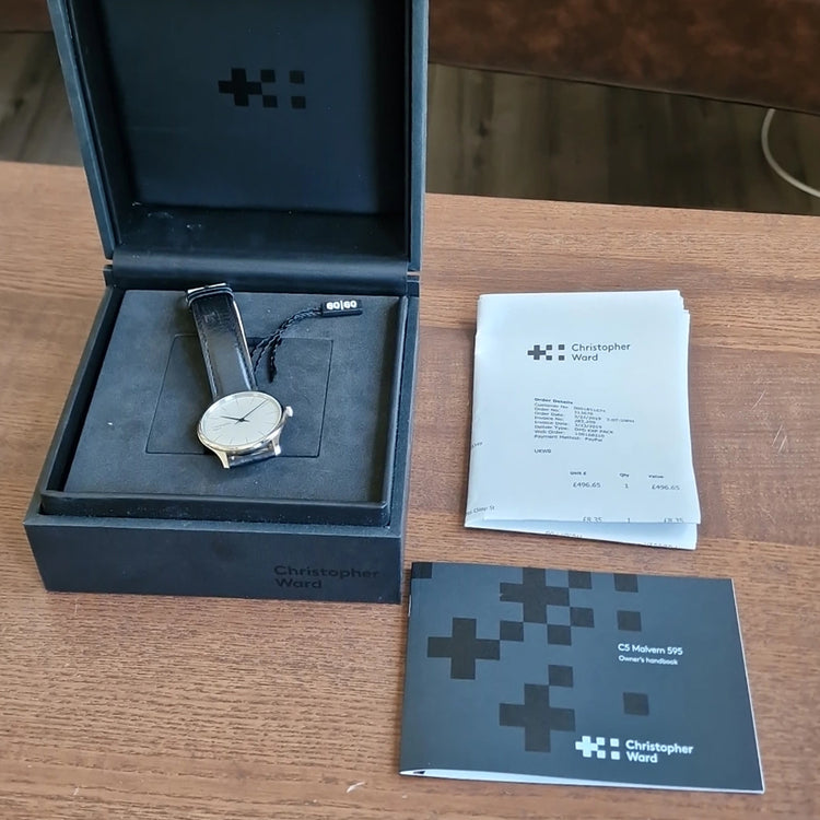 2019 Christopher Ward C5 Malvern 595 White Dial 38.5mm