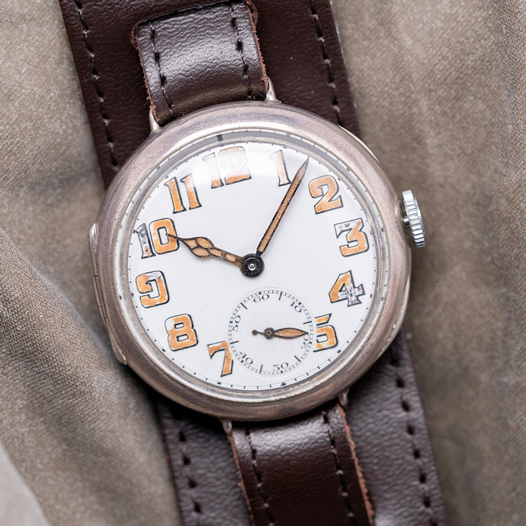 1917 Tavannes Cal. 330 .925 Sterling Silver Trench Watch 34mm