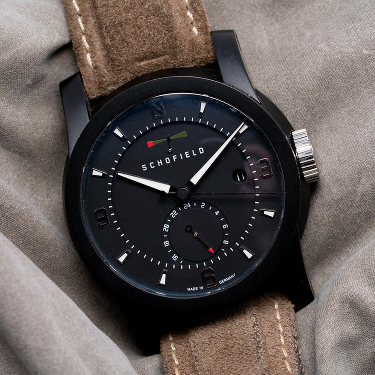 2012 Schofield Signalman GMT Black Limited Edition 44mm