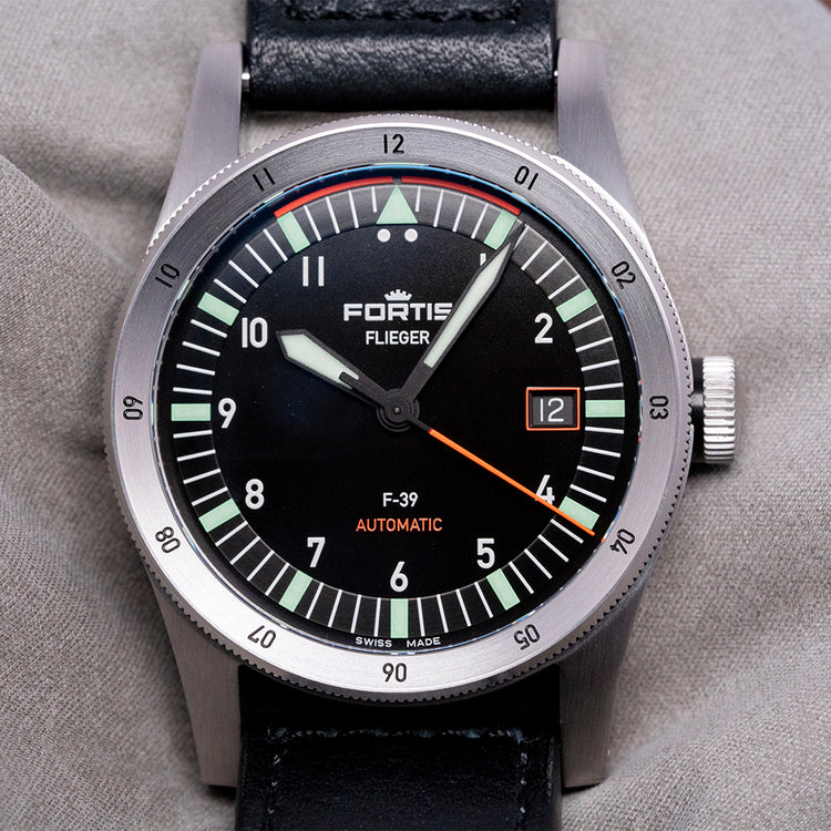 2021 Fortis Flieger F-39 Automatic 39mm Black Dial