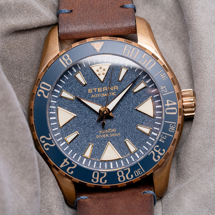 2024 Eterna Kontiki Bronze Diver 44mm Limited Edition Blue