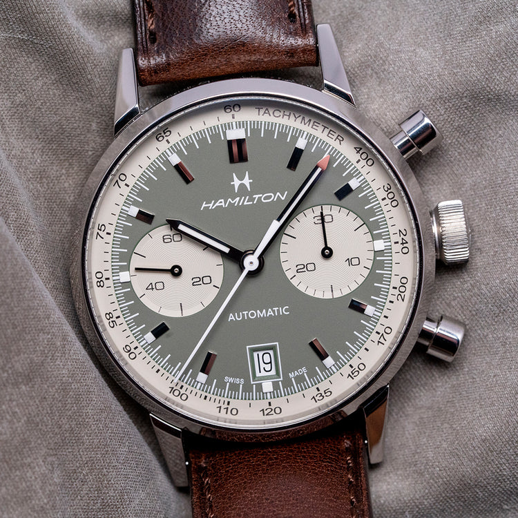 2021 Hamilton Classic Instra-Matic Auto Chrono Green 40mm