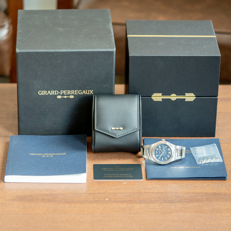 2022 Girard Perregaux Laureato 42 Blue Auto 81010-11-431-11A