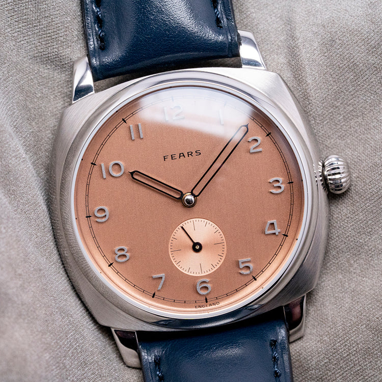 2022 Fears Brunswick Salmon Dial 38mm Exhibition Back