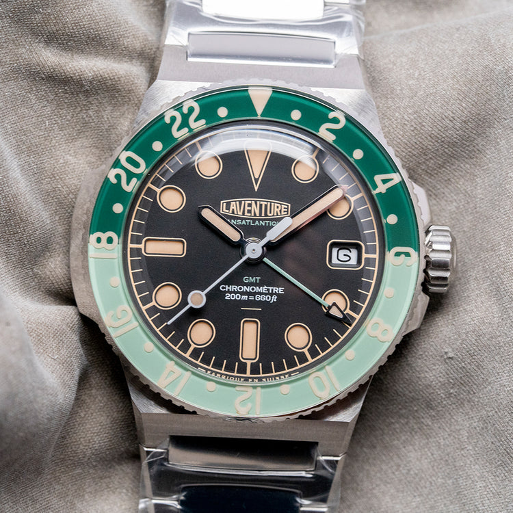 2025 Laventure Transatlantique II GMT Steel / Black 39mm