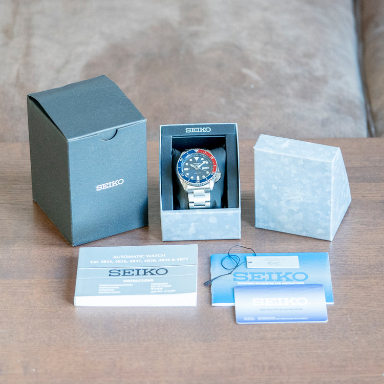 2022 Seiko 5 Sports "Pepsi" on Bracelet SRPD53K1
