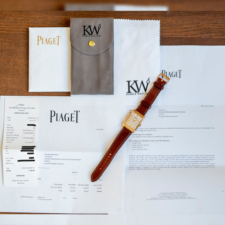 1990s Piaget Mécanique 18ct Pink Gold 'Tank' 24x35mm 9952