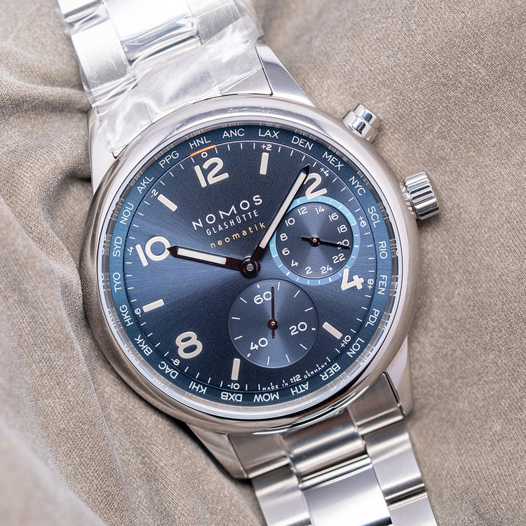 2025 Nomos Club Sport Neomatik Worldtimer Blue 40mm 790