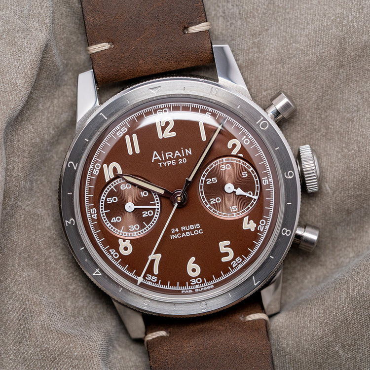 2022 Airain Type 20 Brown Chronograph Limited Edition 39.5mm