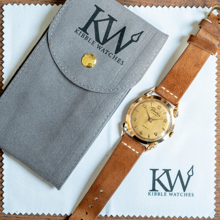 1950s Fleuron 18ct Rose Gold Bombe Lugs 35mm Manual