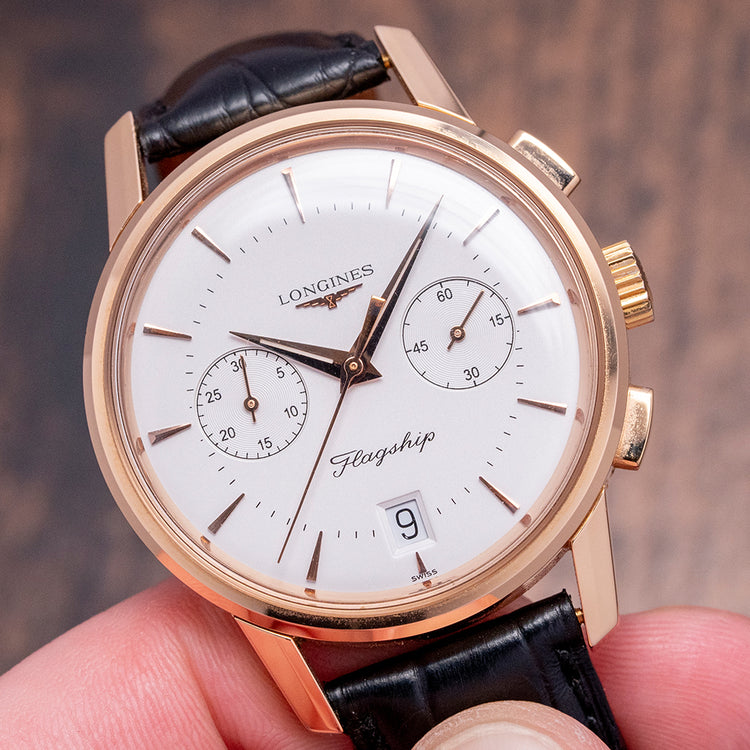 2008 Longines Heritage Flagship Chronograph 18ct Gold L4.756.6