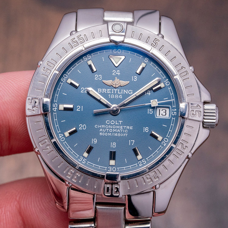 2004 Breitling Colt Automatic 'Chronometre' Blue 38mm A17350