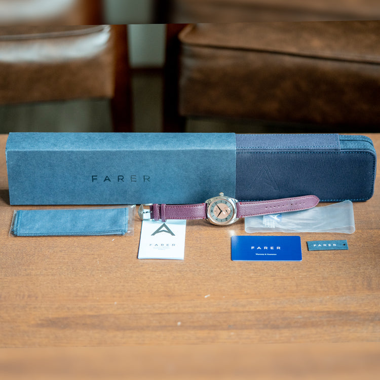 2022 Farer Durham Cushion Case Salmon Dial 38.5mm