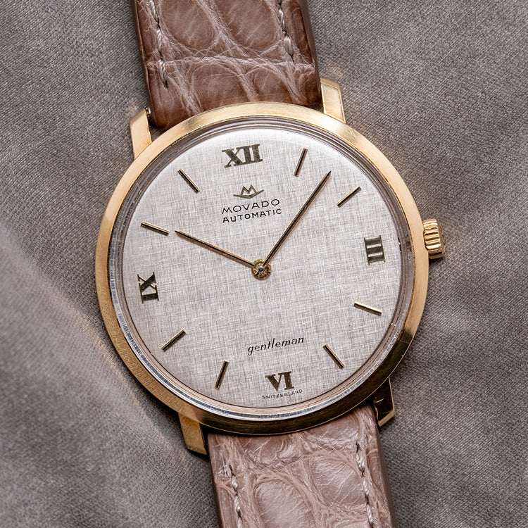 1960s Movado 'Gentleman' 18ct Gold Micro-Rotor Cal. 230 34mm