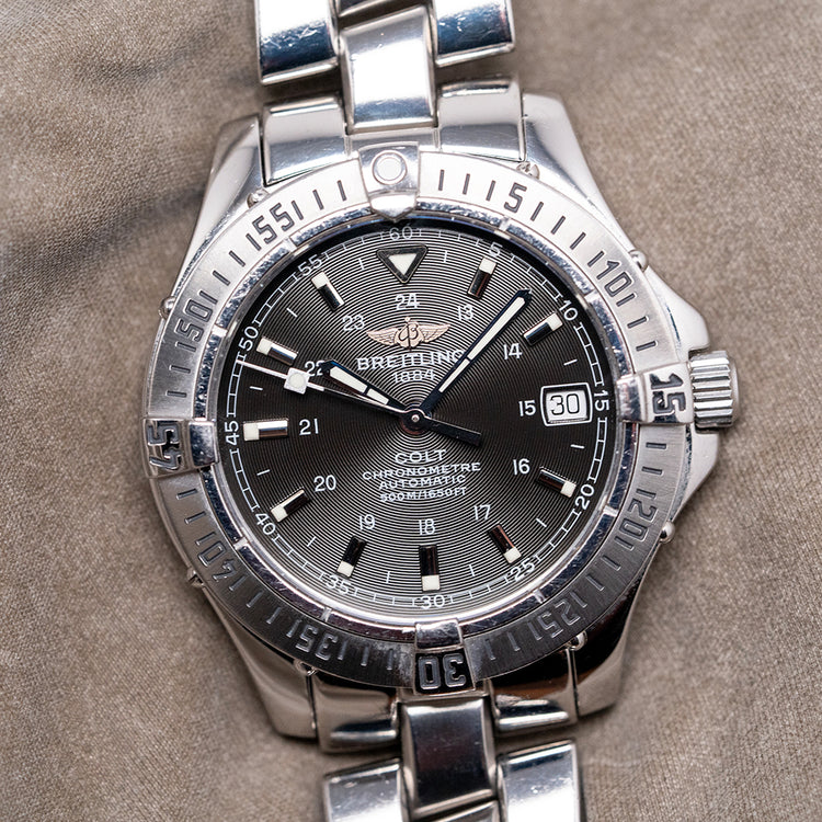 2000s Breitling Colt Automatic Black Dial 38mm A17350