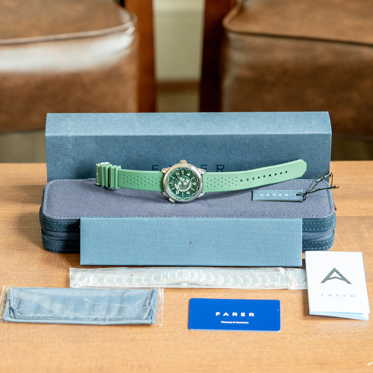 2024 Farer Foxe World Timer Green with Bracelet Automatic
