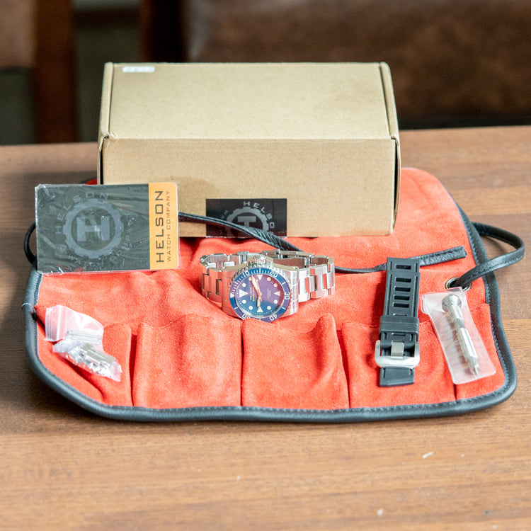 2021 Helson Shark Diver 38 Blue Dial Sapphire Bezel Miyota