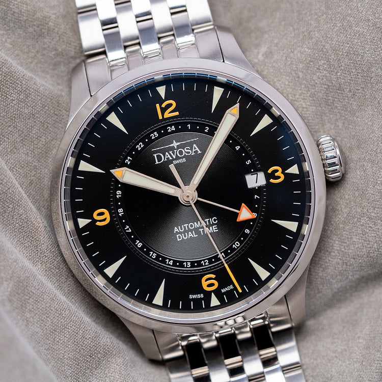 2013 Davosa Vigo Dual Time Auto 40mm on Bracelet 16147554