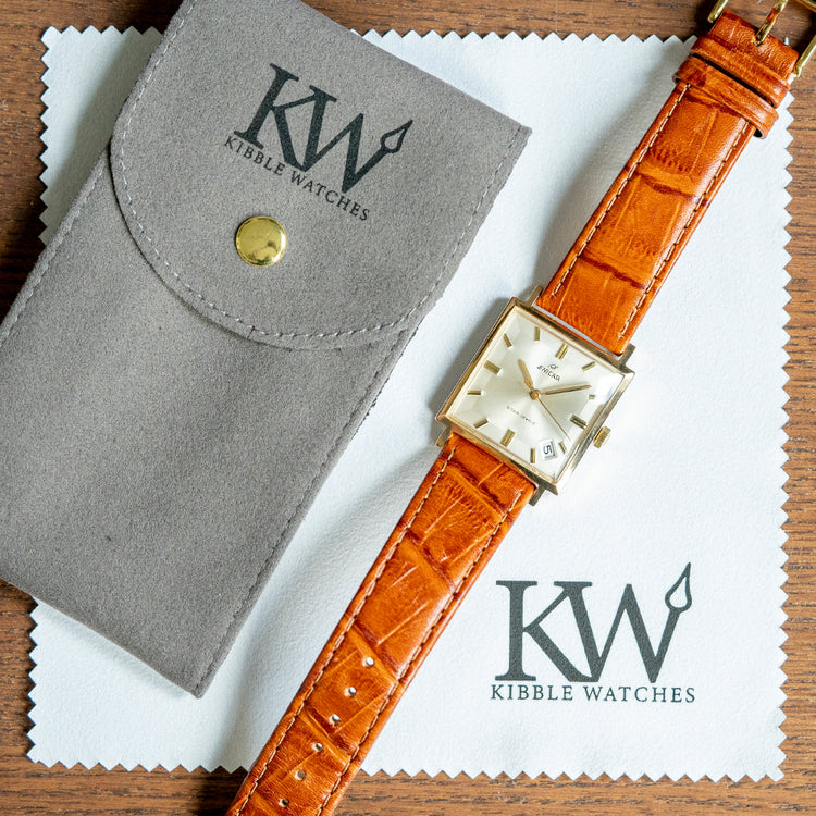 1970s Enicar Ultrasonic Square Gold-Plated Case Mechanical