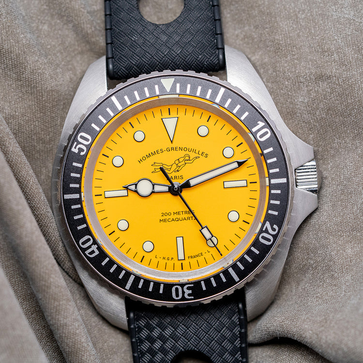 2025 H.G.P. Yellow Dial 'Monnin' Diver MecaQuartz 42mm