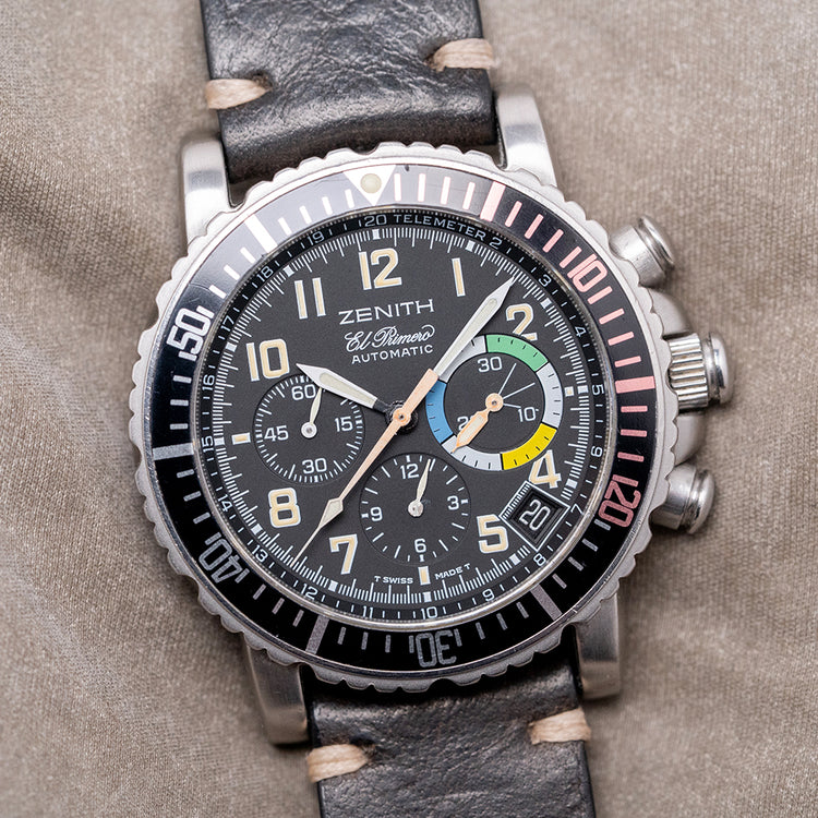 1990s Zenith El Primero Rainbow Flyback 40mm 02.0480.405
