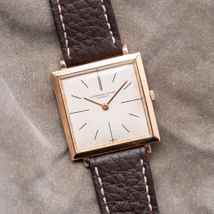1960s Audemars Piguet Ultra-Thin Square 18ct Pink Gold 25mm