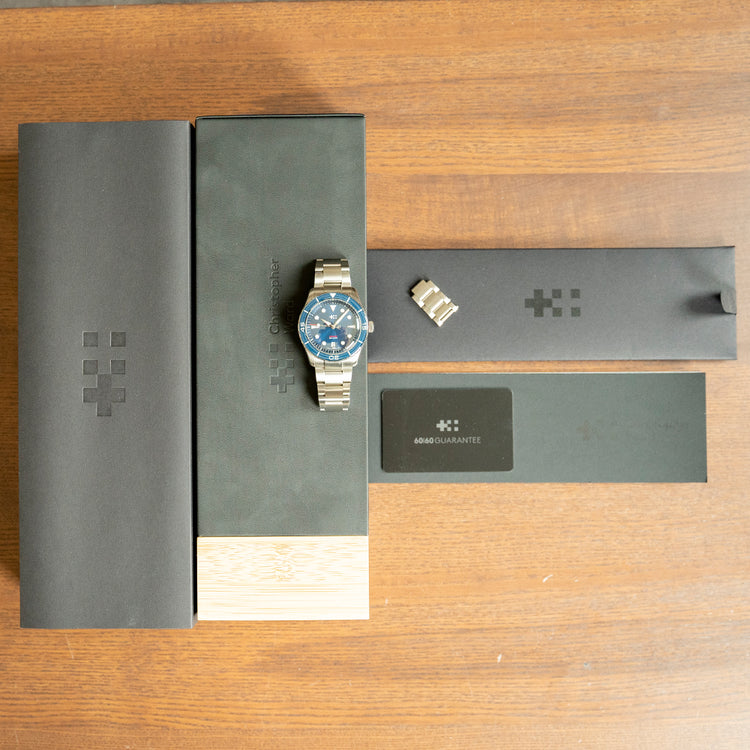 2024 Christopher Ward C65 Aquitaine Blue Automatic