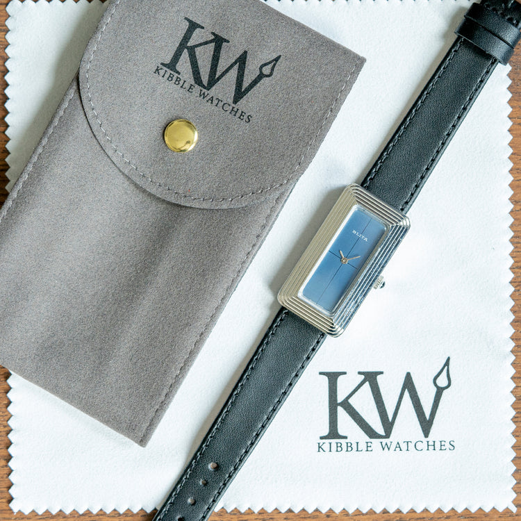 1970s Near New Old Stock Blita Blue "Cristallor" Mechanical