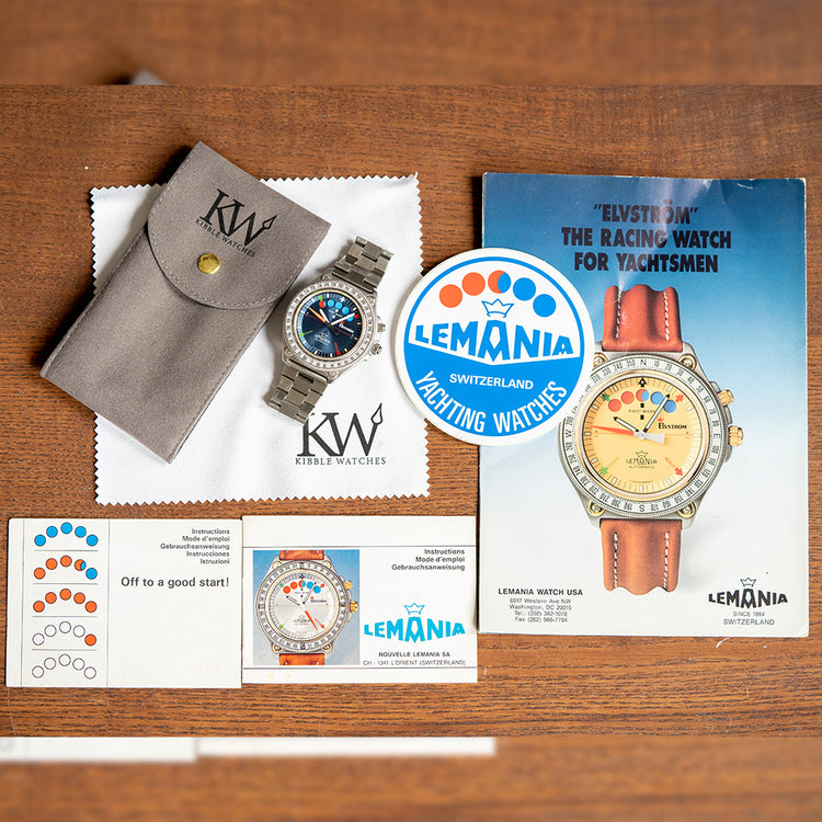 1990s Lemania Elvström Regatta Automatic Blue on Bracelet 8734