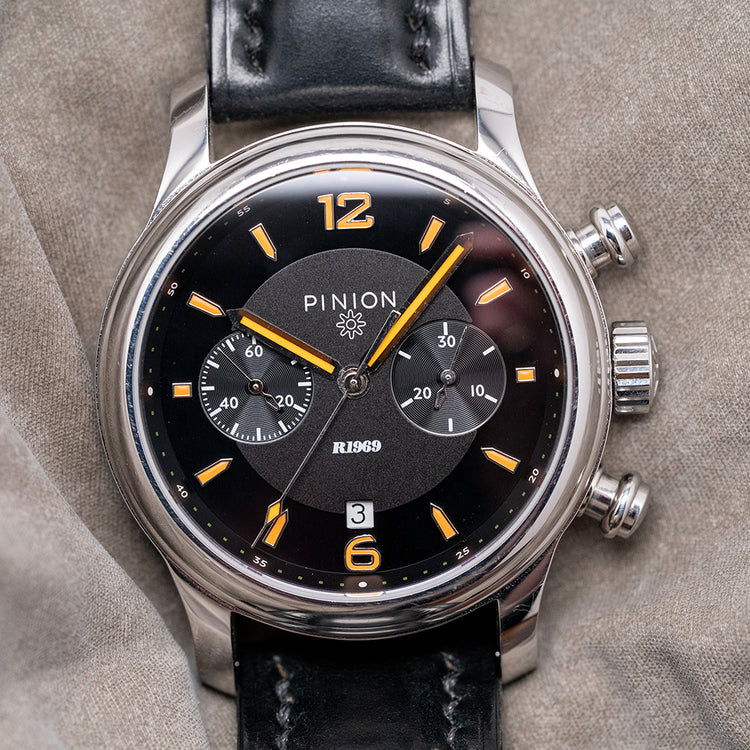 2017 Pinion R-1969 Orange Manually Wound Chronograph 43mm