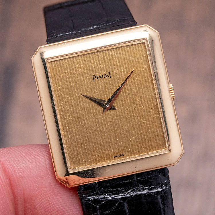 1970s Piaget Protocole 'Tank' 18ct Yellow Gold 25x27.5mm 91542